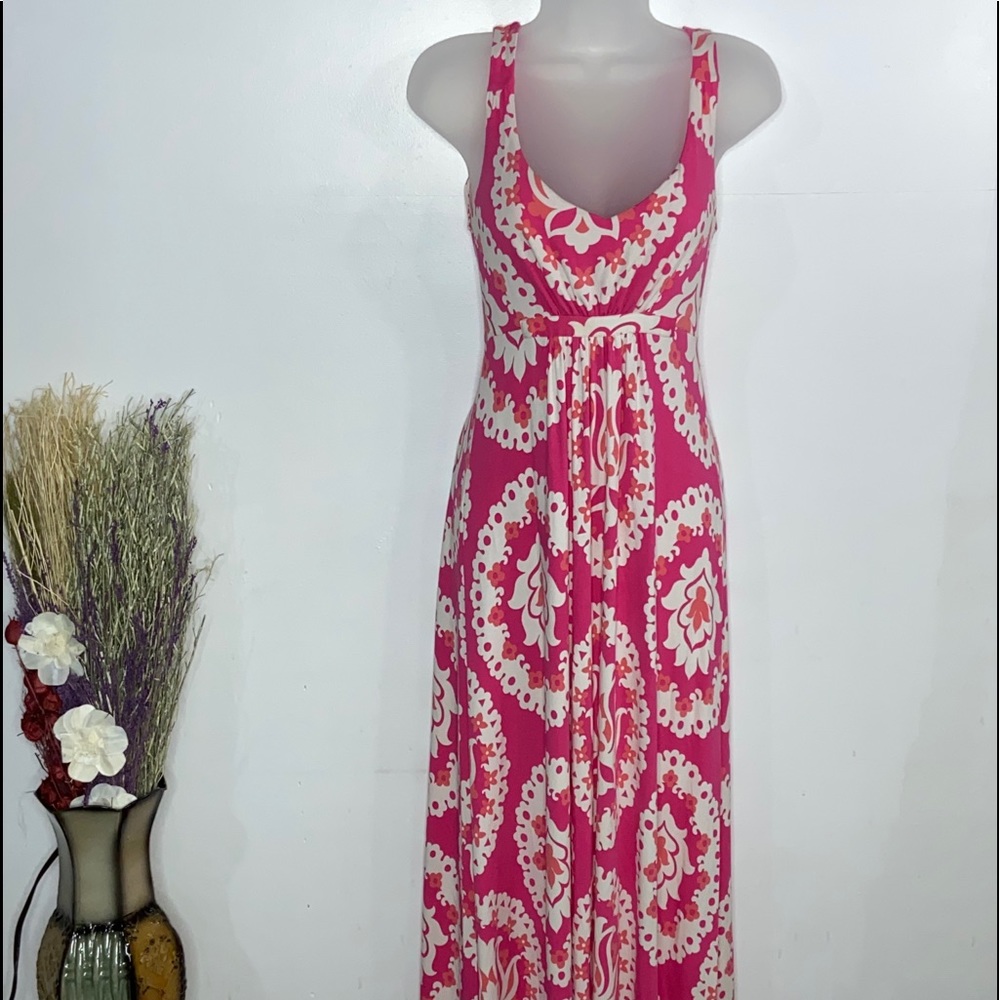 Boden Print Day Pink Maxi Dress